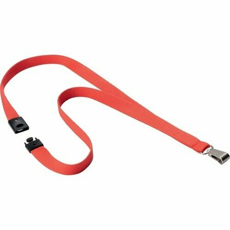 DURABLE OFFICE PRODUCTS LANYARD, TEXTILE, 0.5IN, CORAL, 10PK DBL8127136